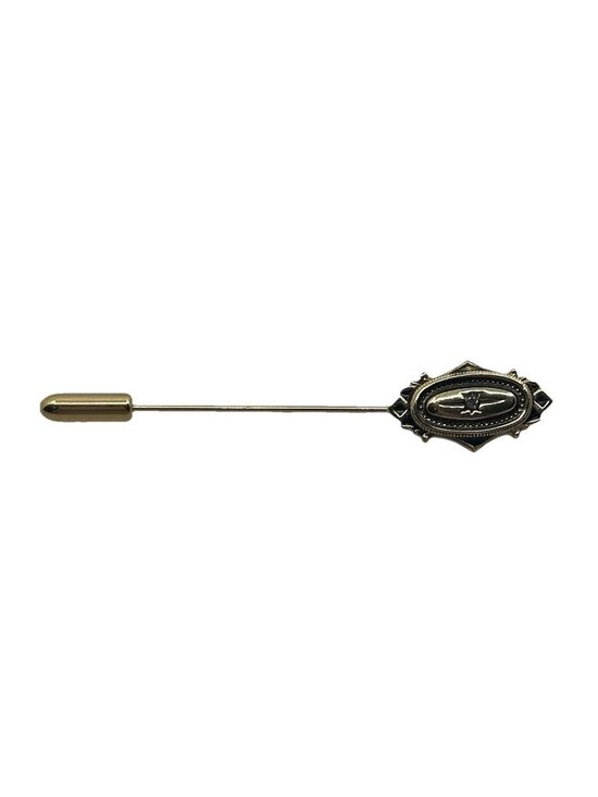 Avon Jewelry - Vintage Avon Kensington Stick Pin Victorian Revival Gold Tone Heraldic Lapel